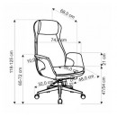 Кресло компьютерное HALMAR KEVIN серый